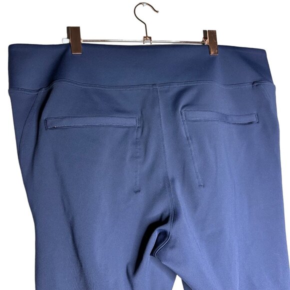 Athleta Delancey Skyline Tight Size 2X Navy Blue Leggings Side Zipper - Picture 6 of 10